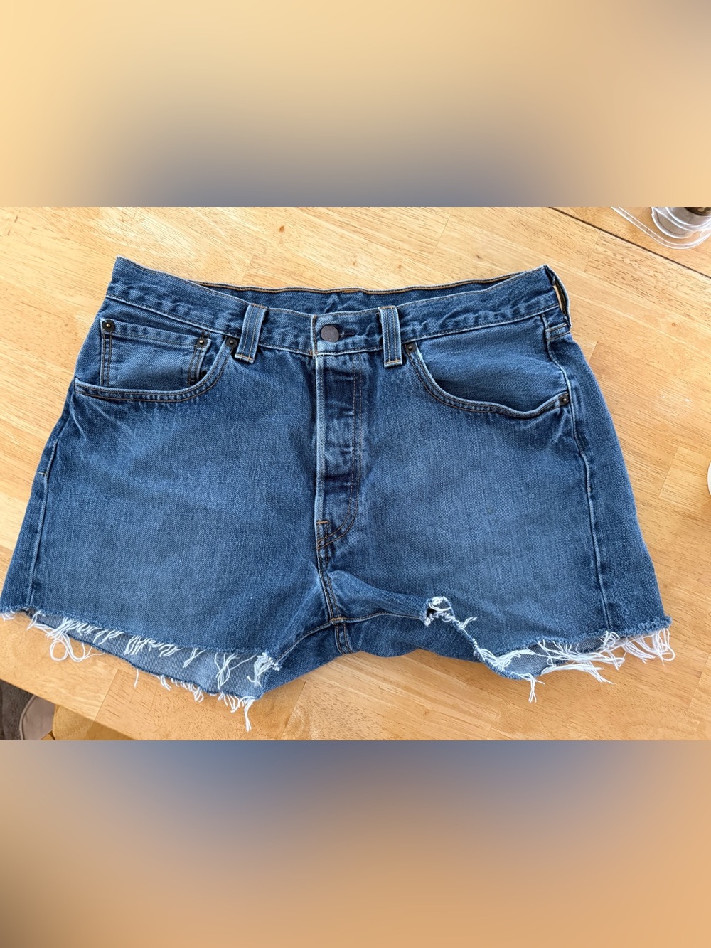 Vintage Levi’s 501 button fly cut offs